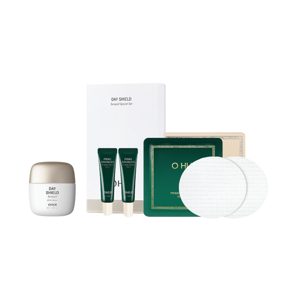 Bộ kem chống nắng dạng sữa Ohui Day Shield Sunquid 3pcs Set