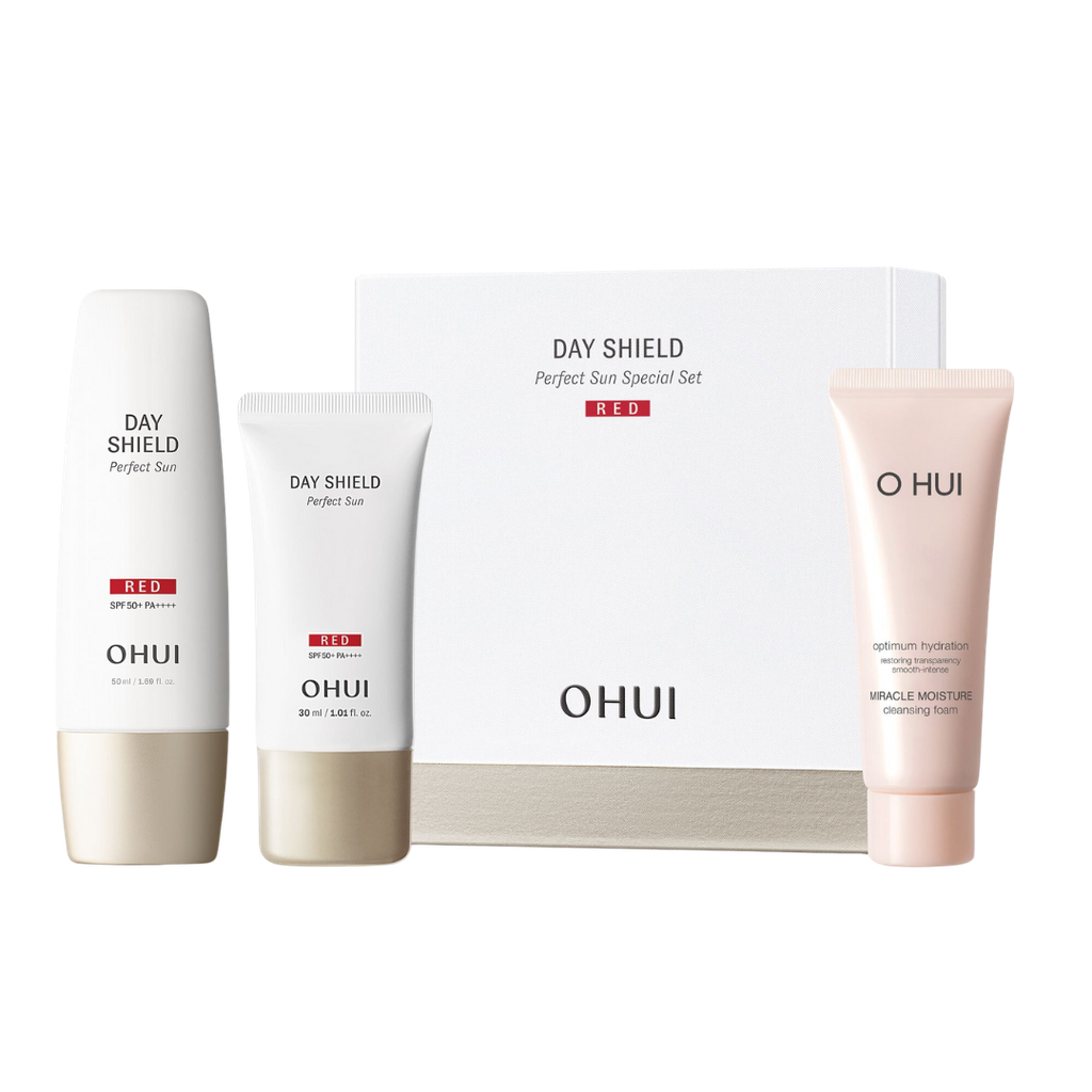 [KOL x OHUI] Bộ Kem Chống Nắng Ohui Day Shield Perfect Sun Red 3pcs