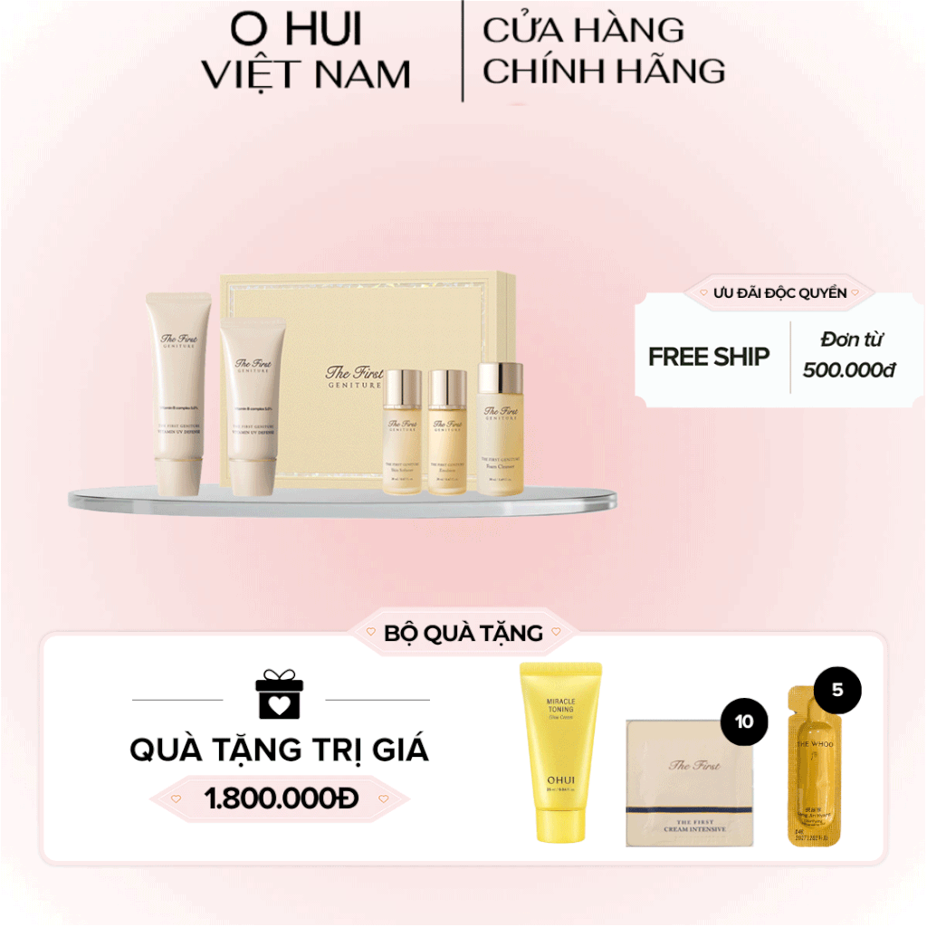 Bộ Kem Chống Nắng OHUI The First Geniture Vitamin UV Defence 2pcs Set