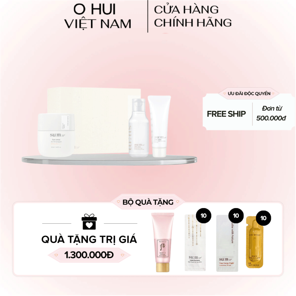 Bộ Kem Chống Nắng Sum37 Sun Away Air Fit Sunquid Special Set