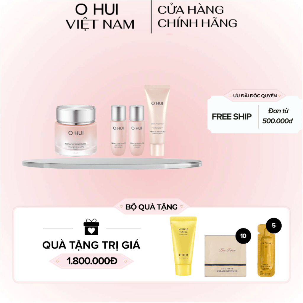 Bộ Kem Dưỡng Ẩm Ohui Miracle Moisture Ceramide Cream
