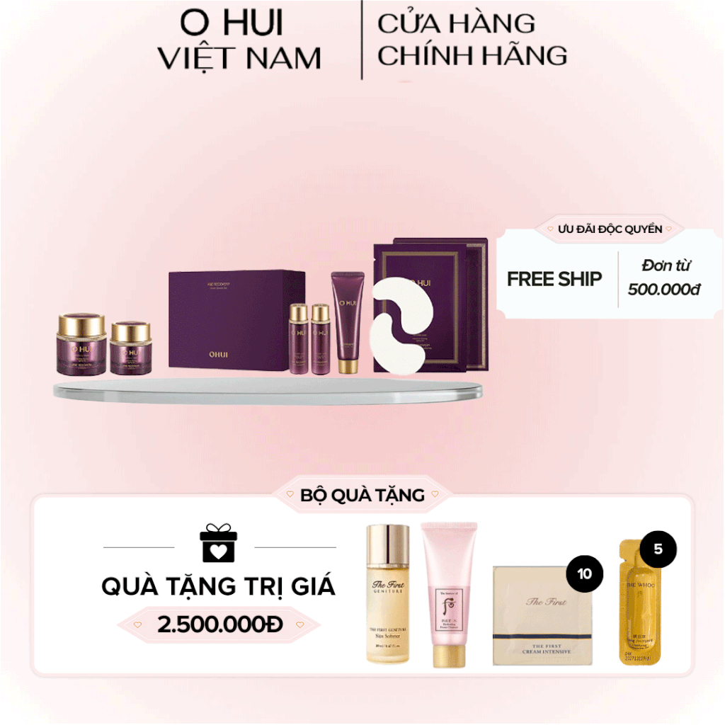Bộ Kem Dưỡng Cải Thiện Nếp Nhăn Ohui Age Recovery Special Set