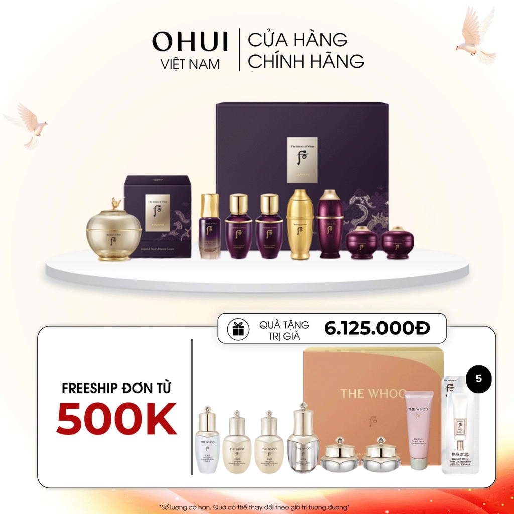 Bộ Kem Dưỡng Kiệt Tác Hoàn Lưu Cao Whoo Hwanyu Imperial Youth Master Cream Special Set