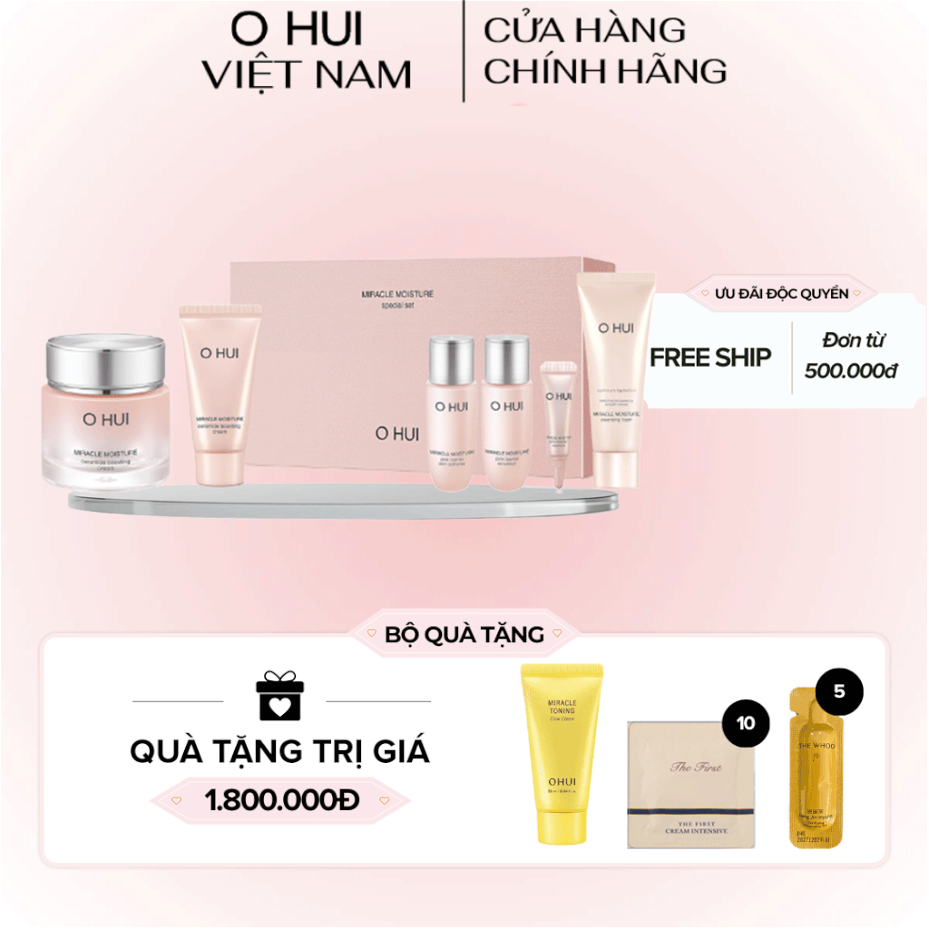 Bộ Kem Dưỡng Ohui Miracle Moisture Cream Special Set