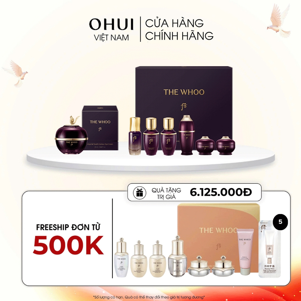 Bộ Kem Mắt Kiệt Tác Hoàn Lưu Cao Whoo Hwanyu Imperial Youth Contour Eye Cream Thế Hệ 5