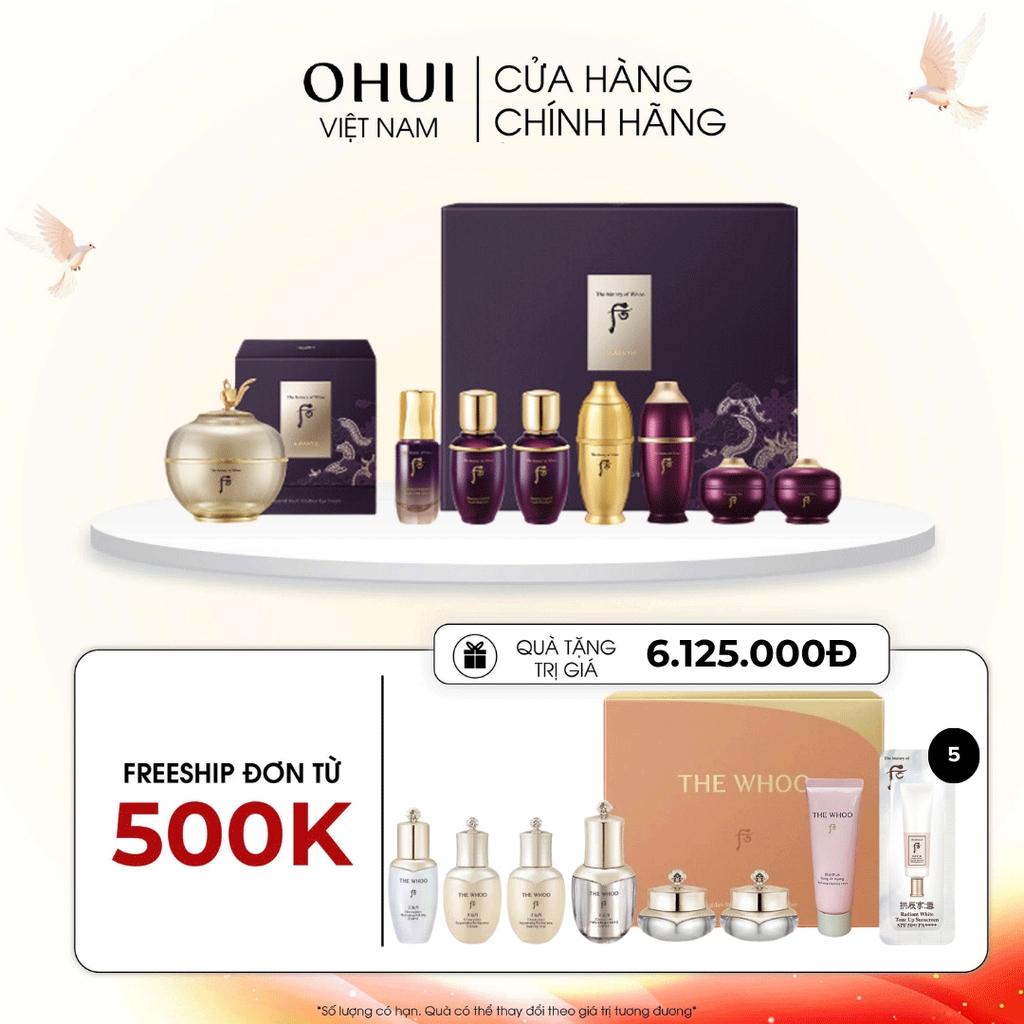 Bộ Kem Mắt Kiệt Tác Hoàn Lưu Cao Whoo Hwanyu Imperial Youth Contour Eye Cream Special Set New