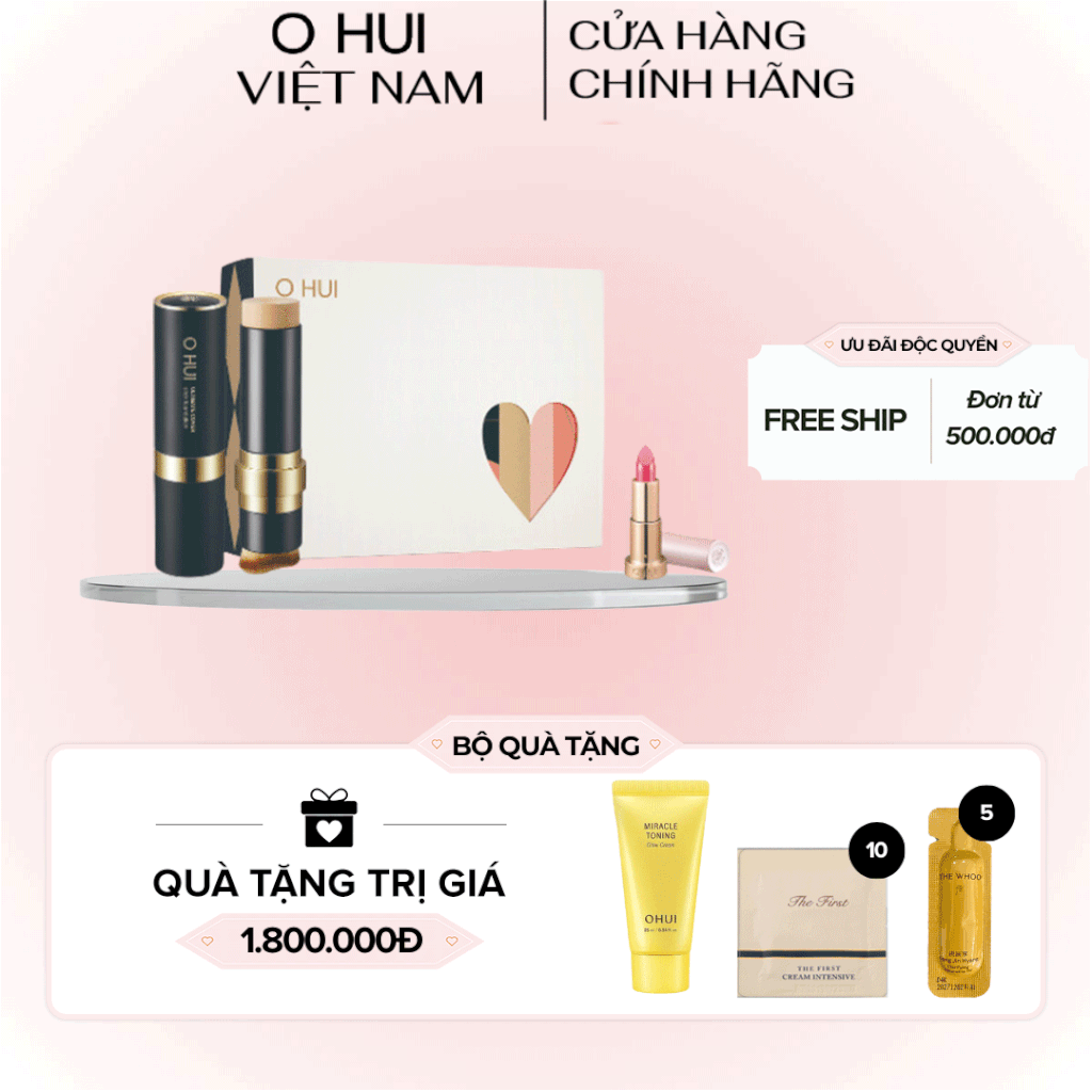 Bộ Kem Nền Dạng Thỏi Ohui Ultimate Stick Foundation 01 Set