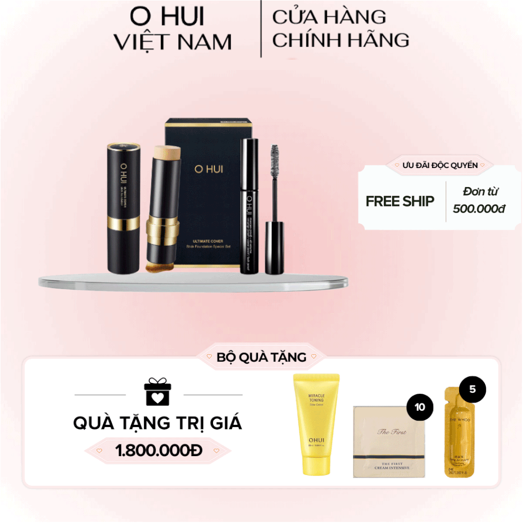 Bộ Kem Nền Dạng Thỏi Ohui Ultimate Stick Foundation 2pcs Set
