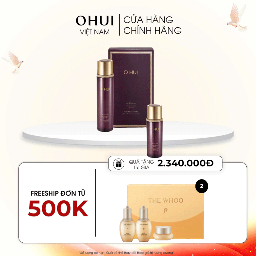 Bộ Nước Hoa Hồng Trẻ Hóa Ohui Age Recovery Skin Softener