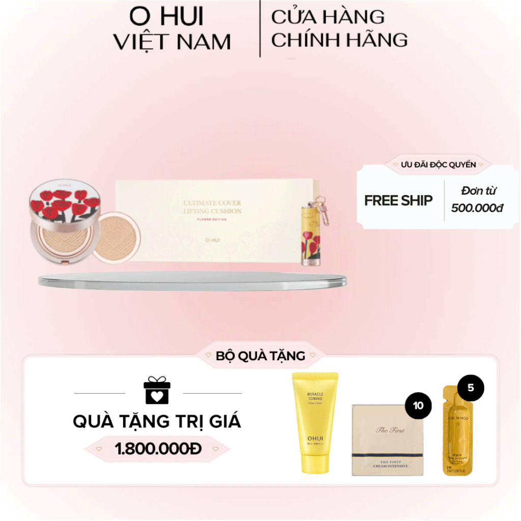 Bộ Phấn Nước Ohui Ultimate Cover Lifting Cushion Limited Special Set