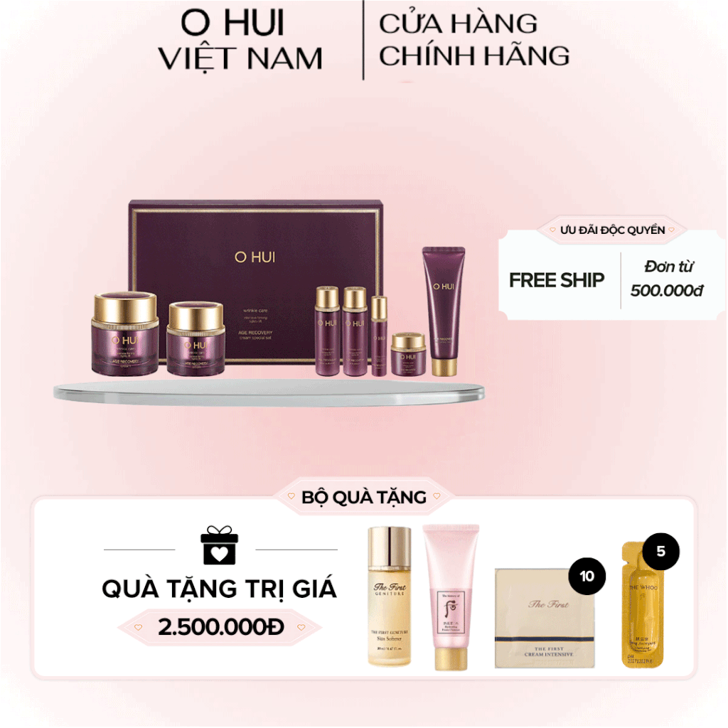 Set Kem chống lão hóa cải thiện nếp nhăn Ohui Age Recovery Cream
