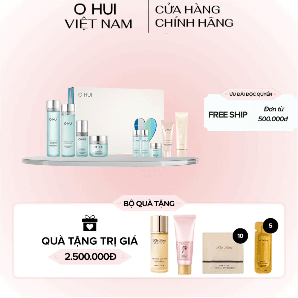 Bộ Sản Phẩm Dưỡng Da Cấp Ẩm Ohui Miracle Aqua Special Set