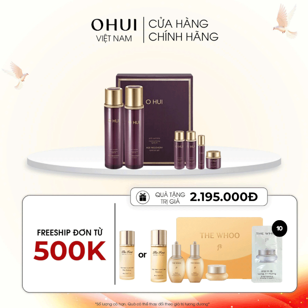 Bộ Sản Phẩm Dưỡng Da Trẻ Hóa Ohui Age Recovery Special Set 2pcs