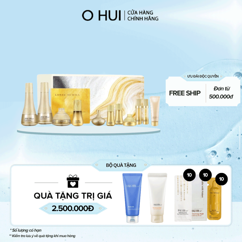 Bộ sản phẩm tái sinh da chống lão hóa Sum37 Losec Summa Elixir Special Set