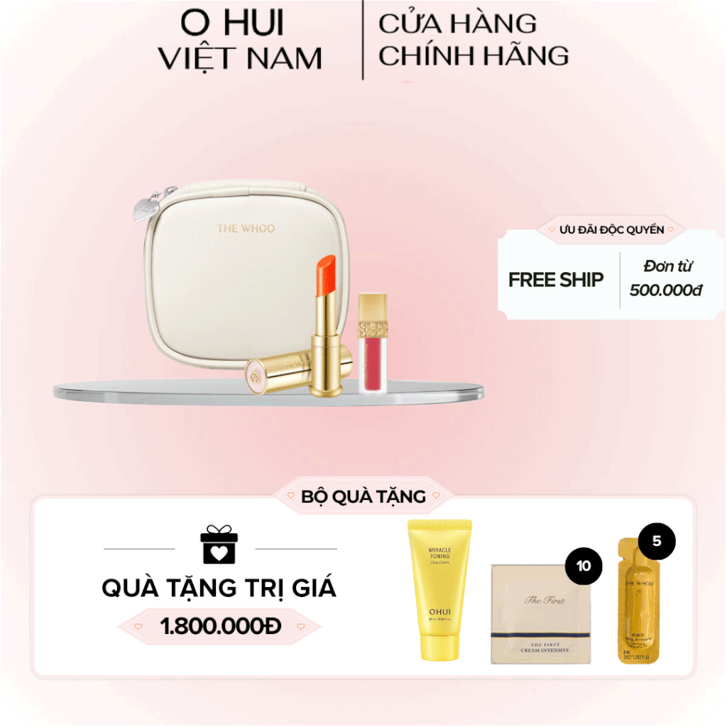 Bộ Son Dưỡng Môi Đông Y Whoo Glow Lip Balm Special Set Orange
