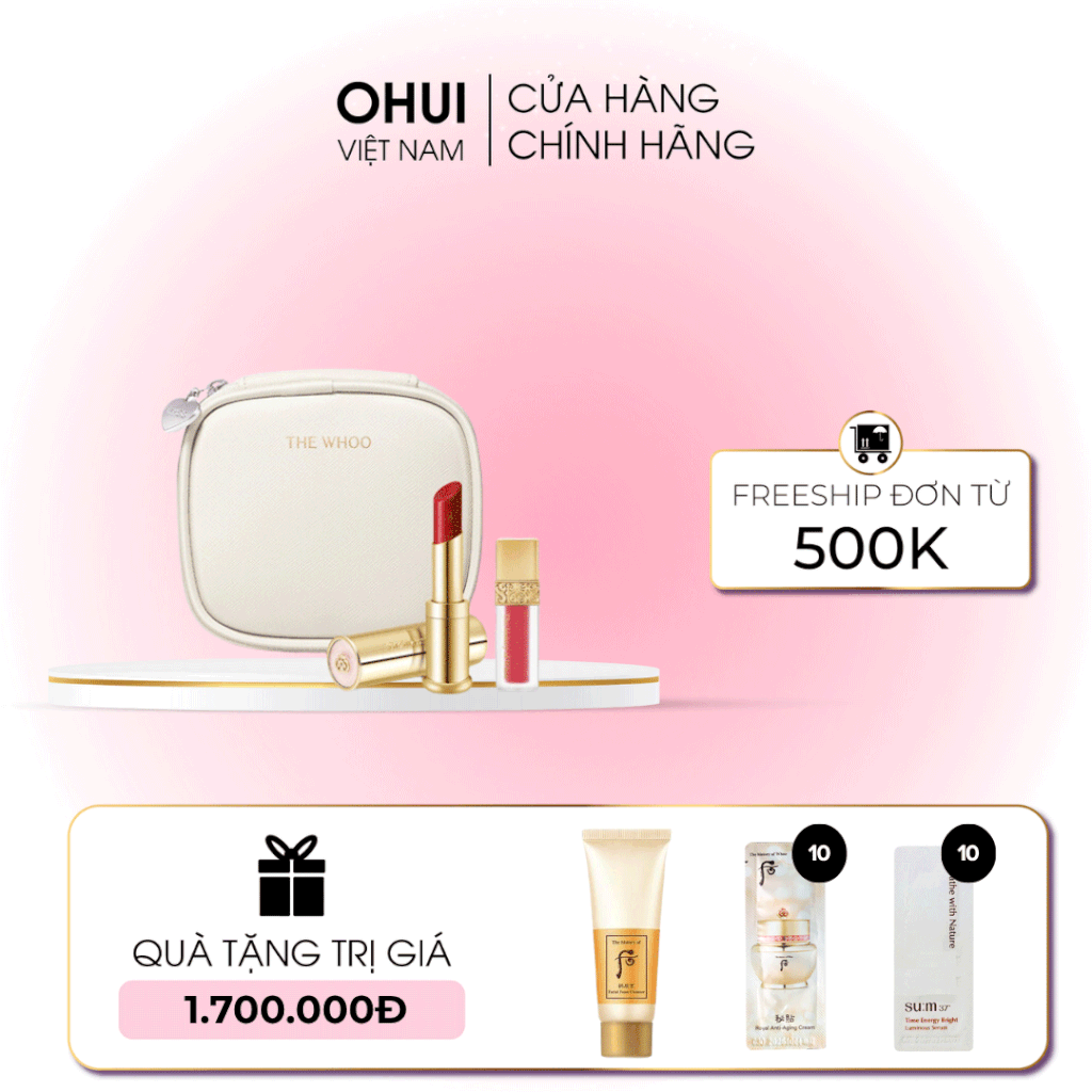 Bộ Son Dưỡng Môi Đông Y Whoo Glow Lip Balm Special Set Winered