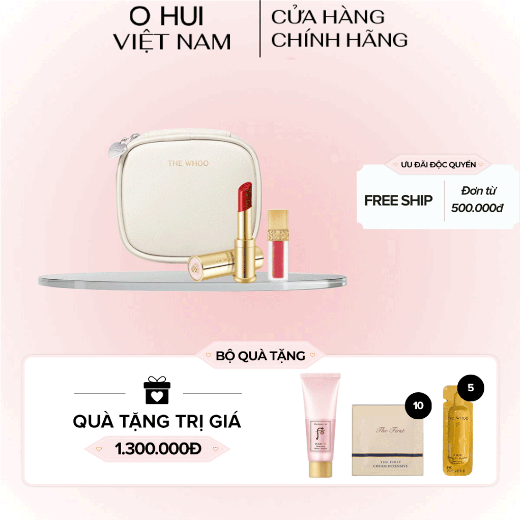 Bộ Son Dưỡng Môi Đông Y Whoo Glow Lip Balm Special Set Winered