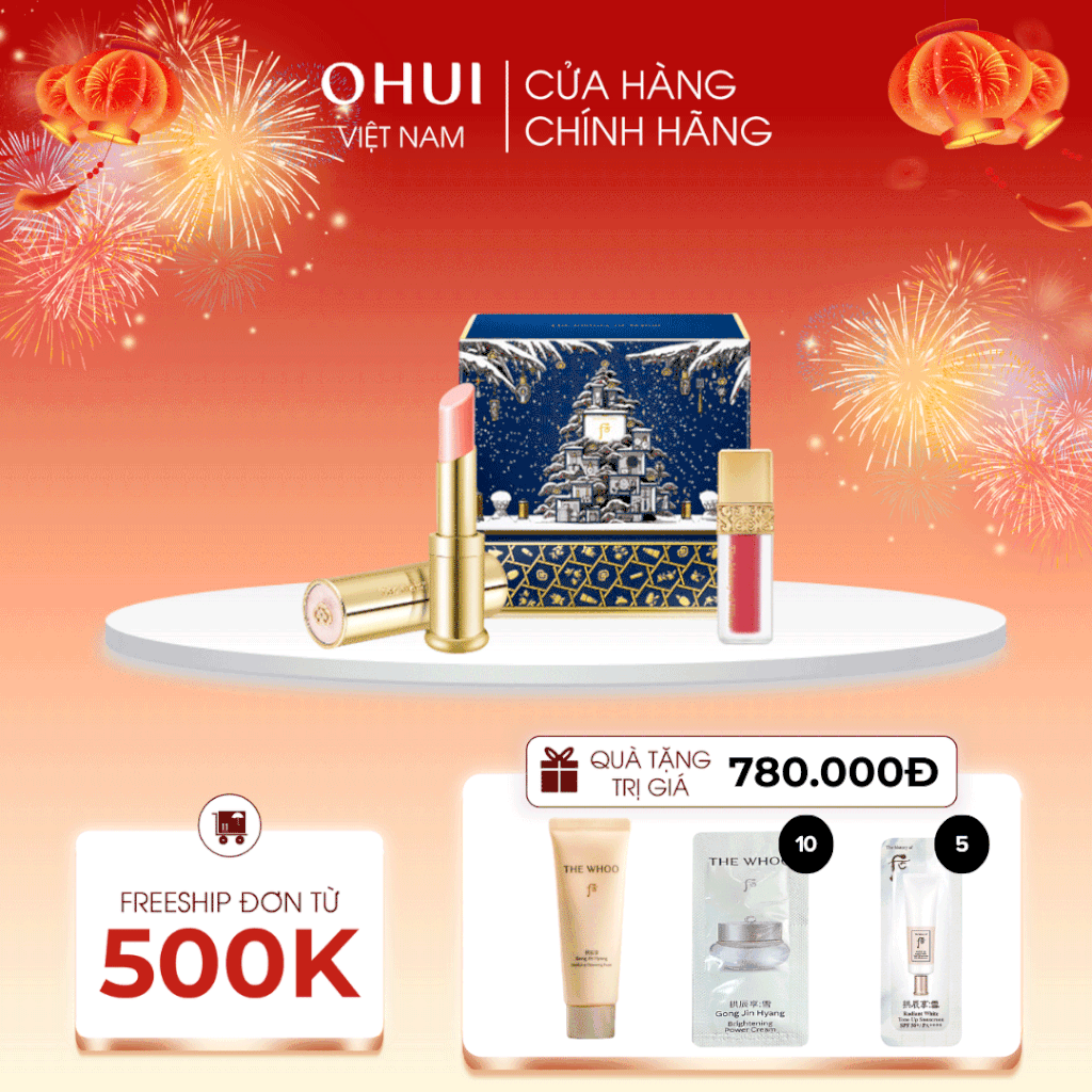 Bộ Son Dưỡng Môi Đông Y Whoo Mi Glow Lip Balm Special Set