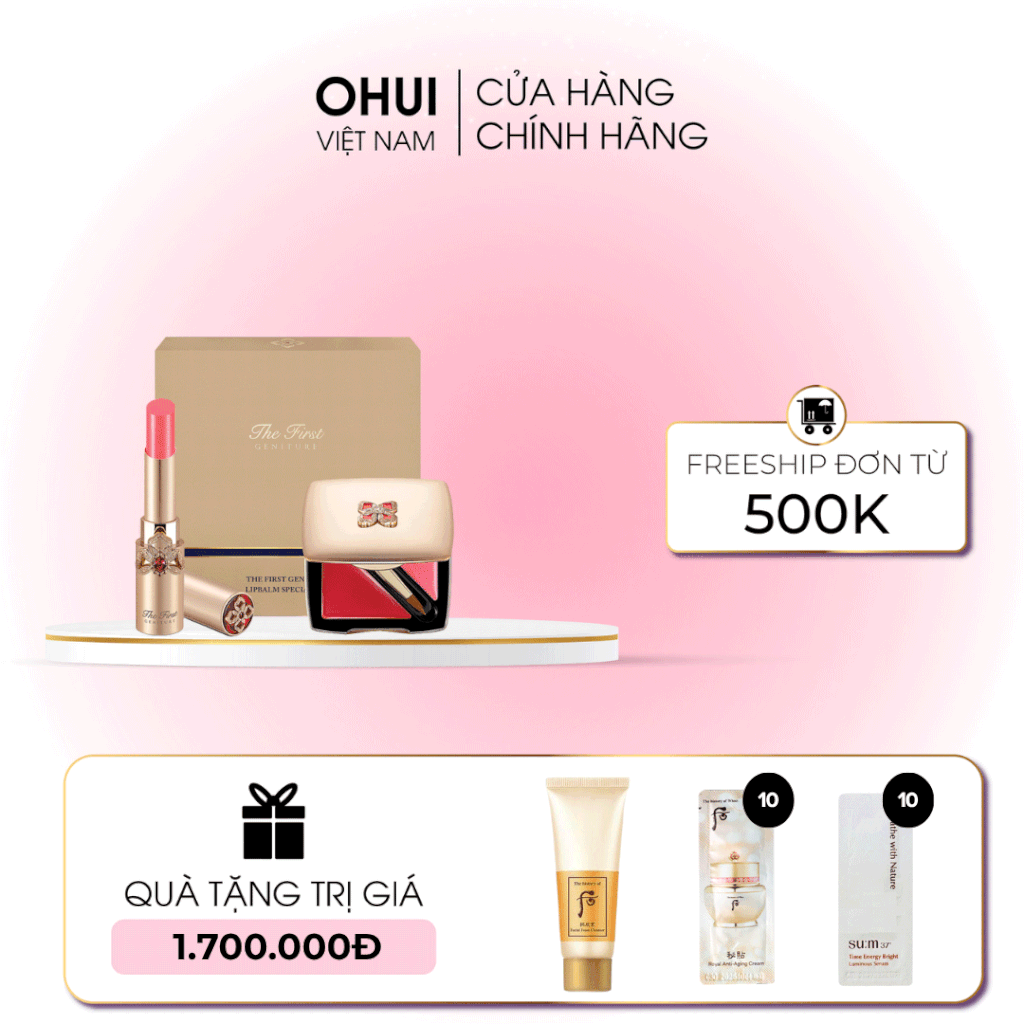 Bộ Son Dưỡng Môi OHUI The First Geniture Lipbalm Pink Set