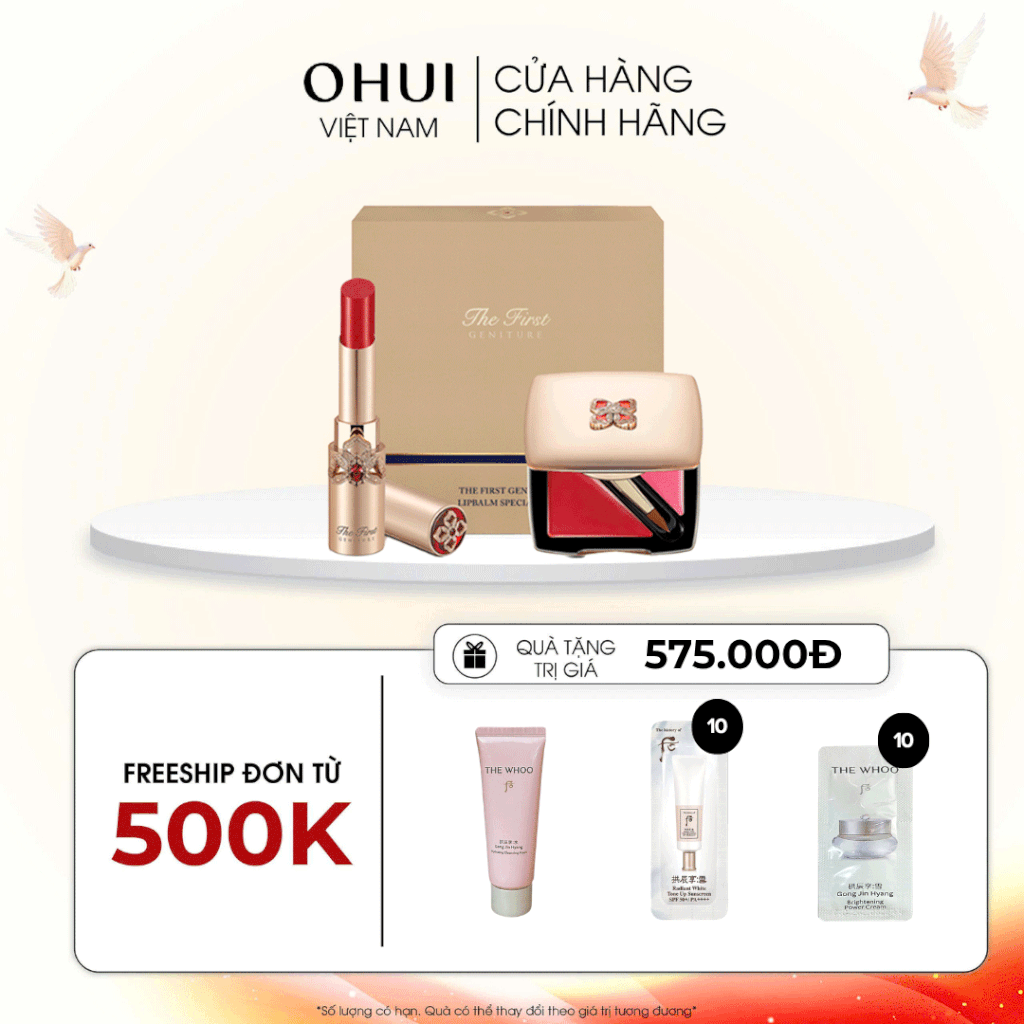 Bộ Son Dưỡng Môi OHUI The First Geniture Lipbalm Red Set