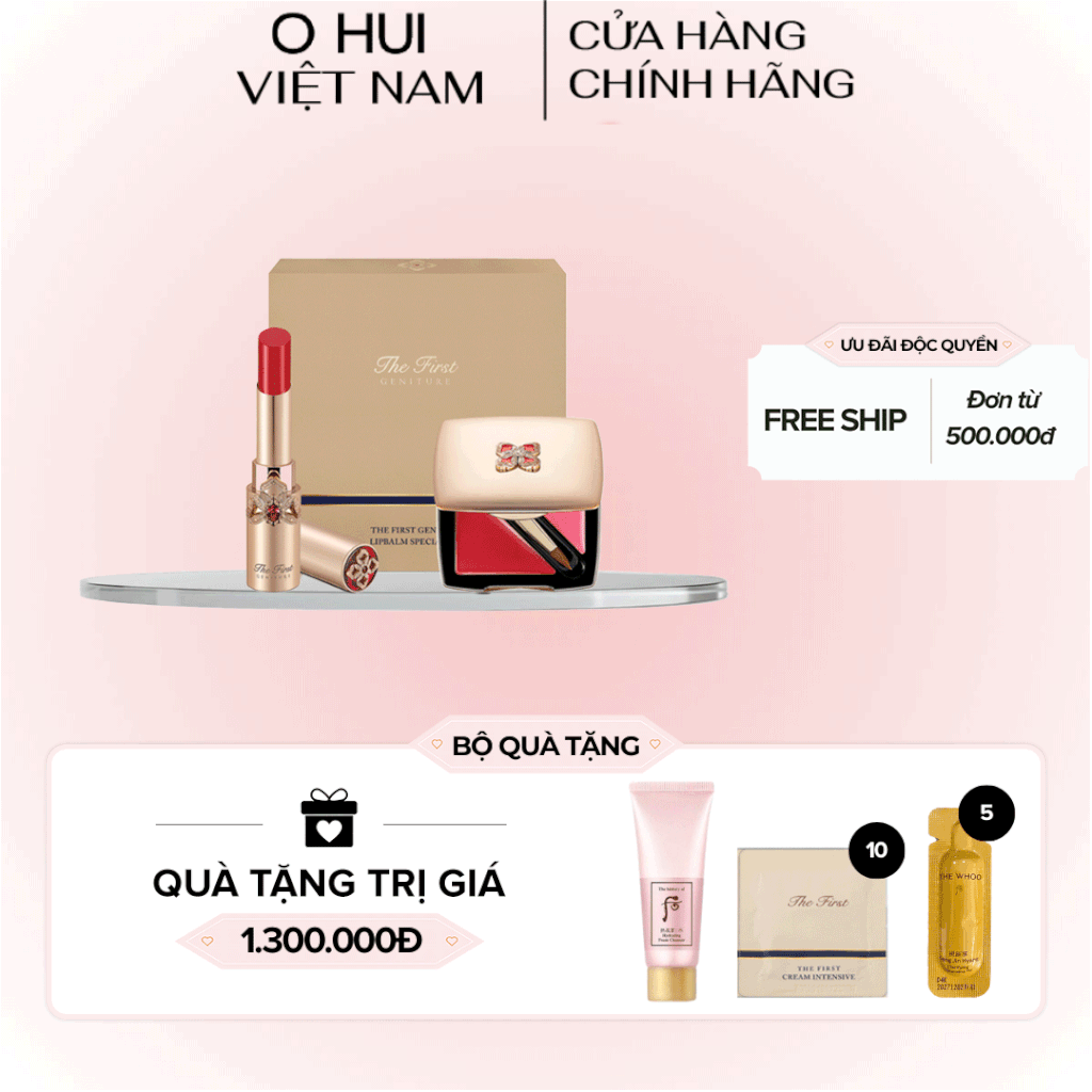 Bộ Son Dưỡng Môi OHUI The First Geniture Lipbalm Red Set