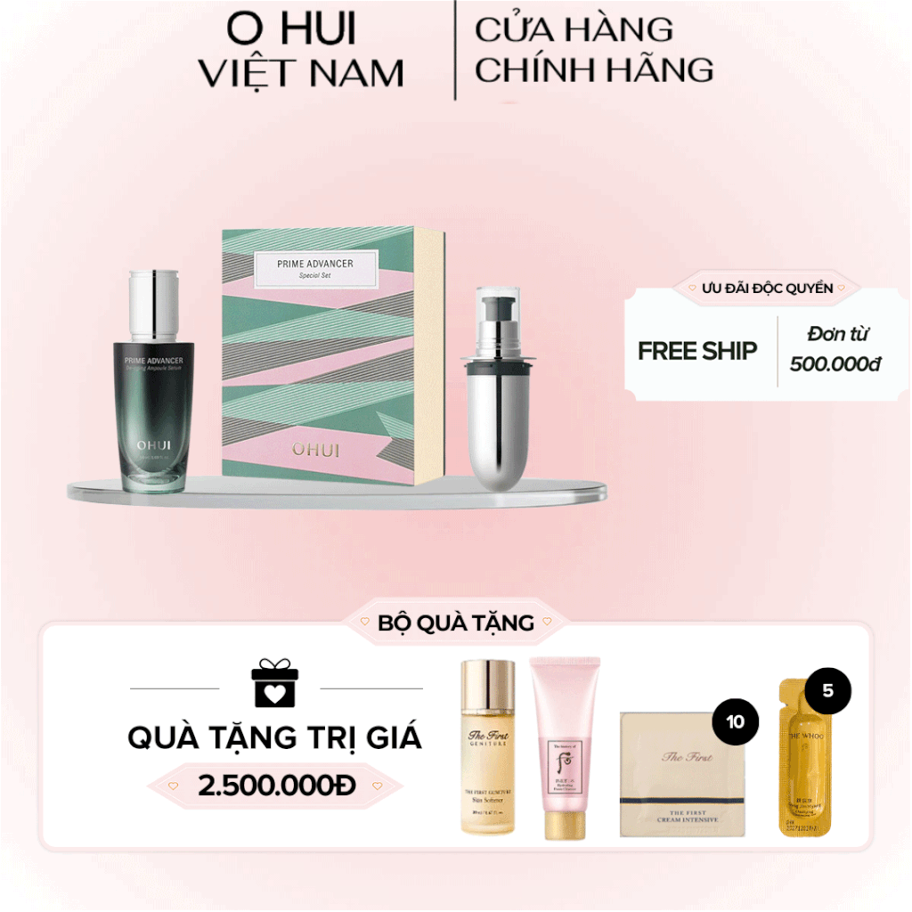 Bộ Tinh Chất Ohui Prime Advancer De Aging Ampoule Serum 2pcs Set