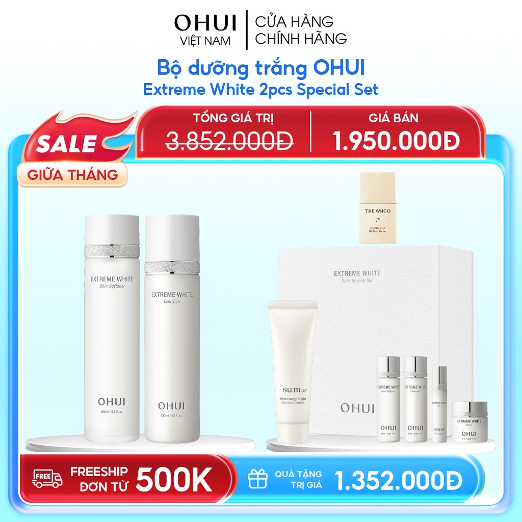 Bộ Dưỡng Da Ohui Extreme White 2pcs Special Set