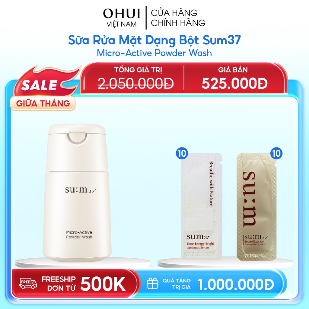 Sữa Rửa Mặt Dạng Bột Sum37 Micro-Active Powder Wash