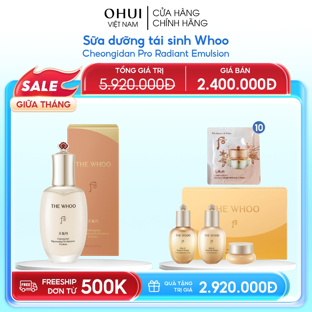 Sữa dưỡng tái sinh Whoo Cheongidan Pro Radiant Emulsion