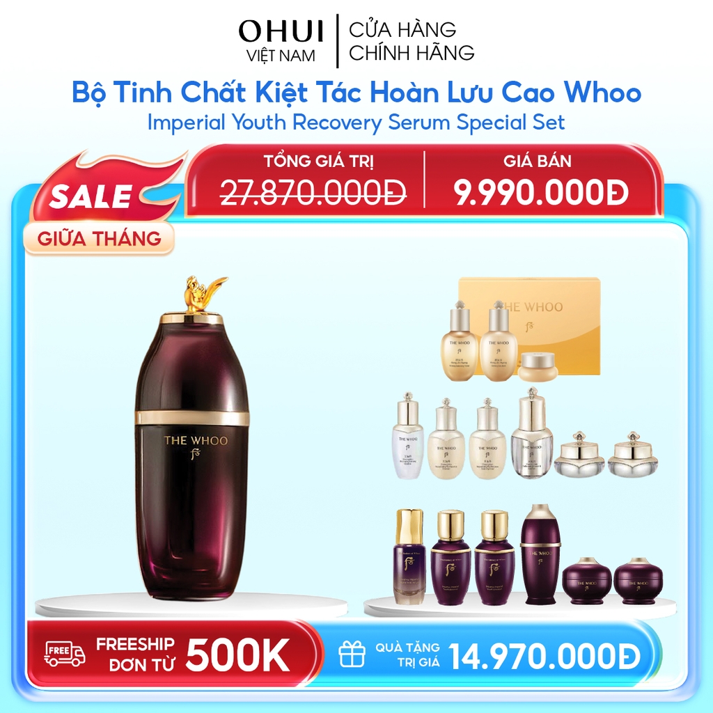 Bộ Tinh Chất Kiệt Tác Hoàn Lưu Cao Whoo Imperial Youth Recovery Serum Special Set
