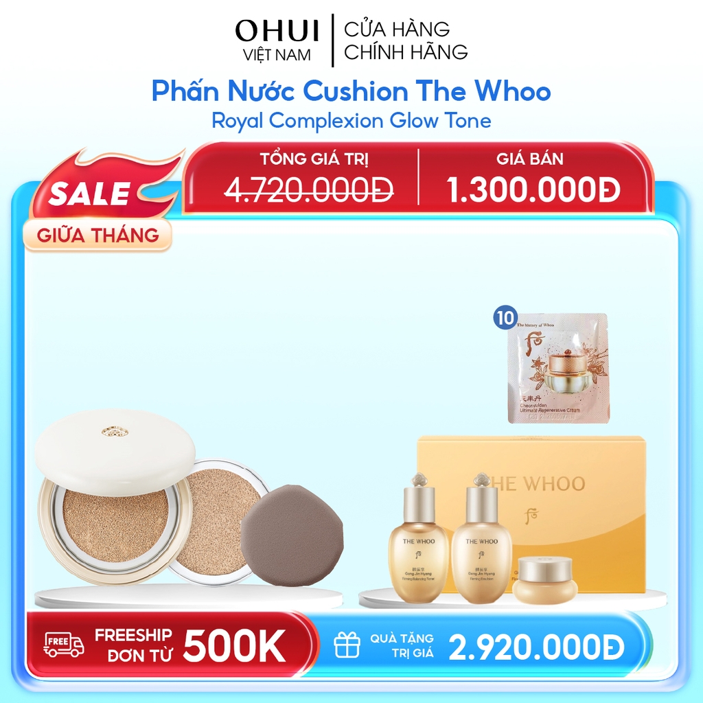 Phấn Nước Cushion The Whoo Royal Complexion Glow