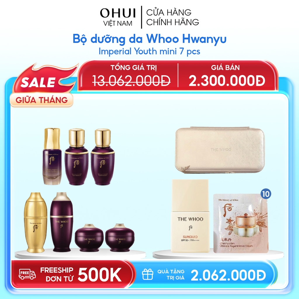 Bộ dưỡng da Whoo Hwanyu Imperial Youth mini 7 pcs