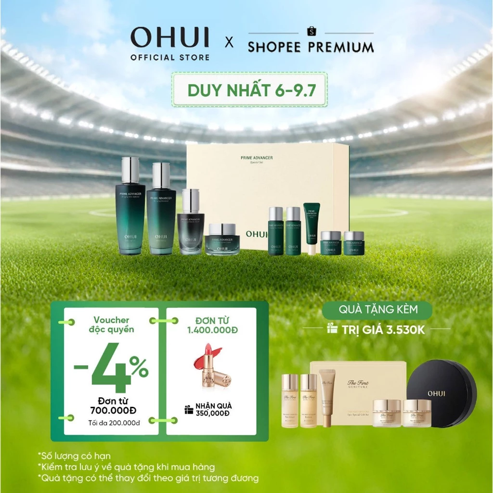 [KOL x OHUI] Bộ Dưỡng Ẩm Trẻ Hóa Làn Da Ohui Prime Advancer 4pcs Special Set