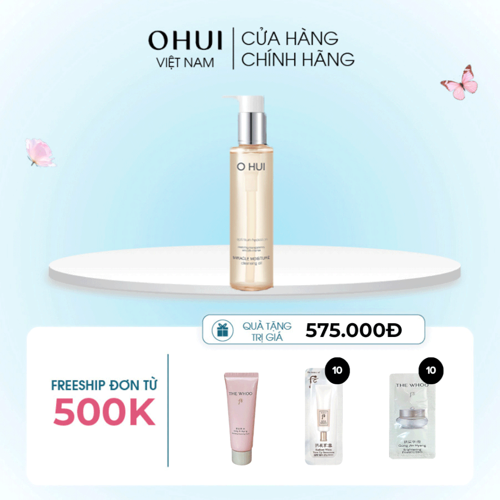 Dầu tẩy trang giàu ẩm OHUI Miracle Moisture Cleansing Oil