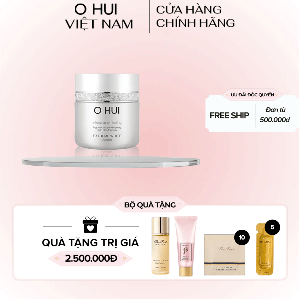 Kem dưỡng trắng da sáng rạng rỡ OHUI Extreme White Cream
