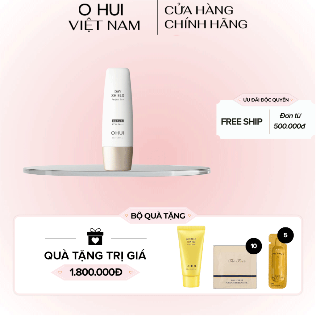 Kem chống nắng kiểm soát dầu OHUI Day Shield Perfect Sun Black