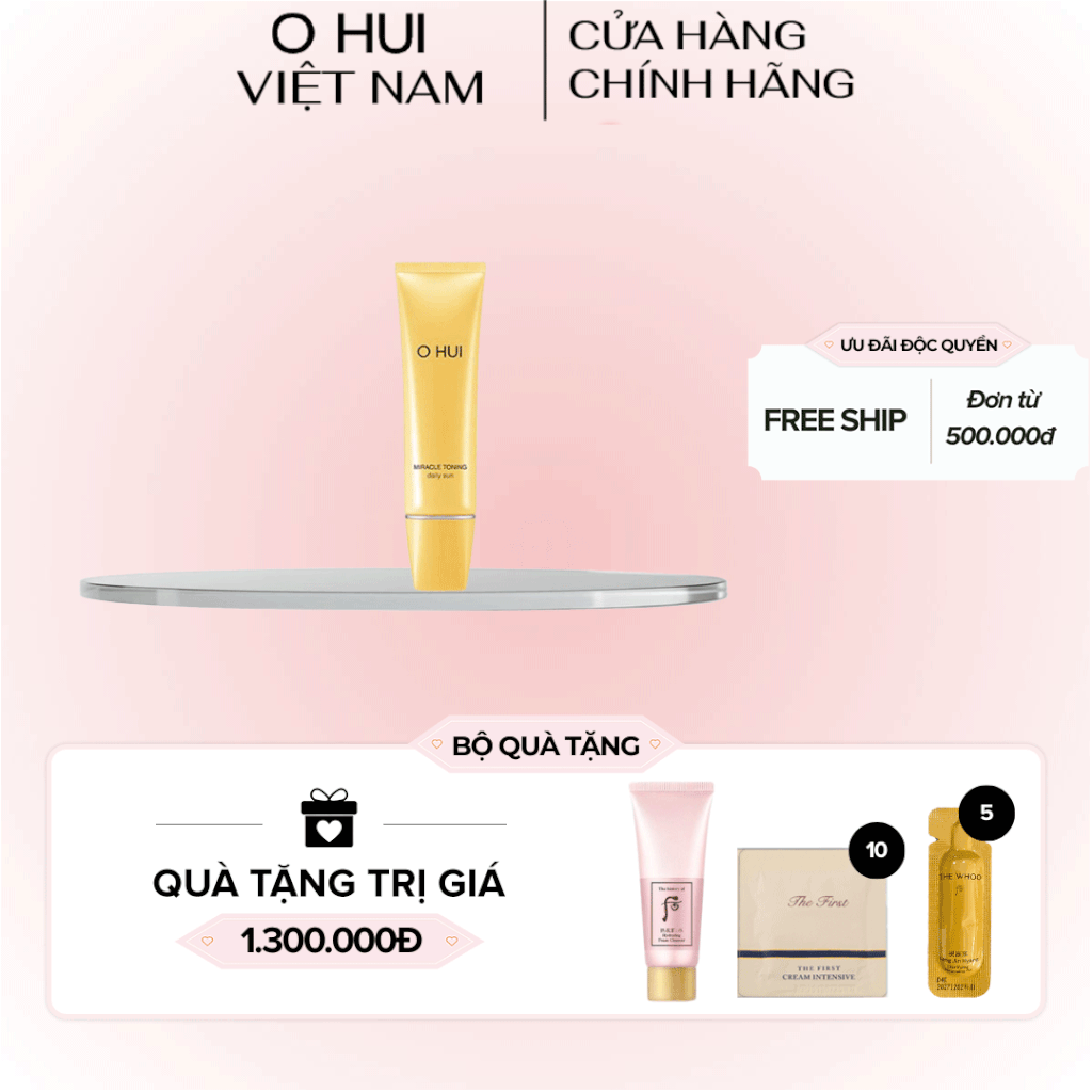 Kem Chống Nắng OHUI Miracle Toning Daily Sun SPF50+/PA++++