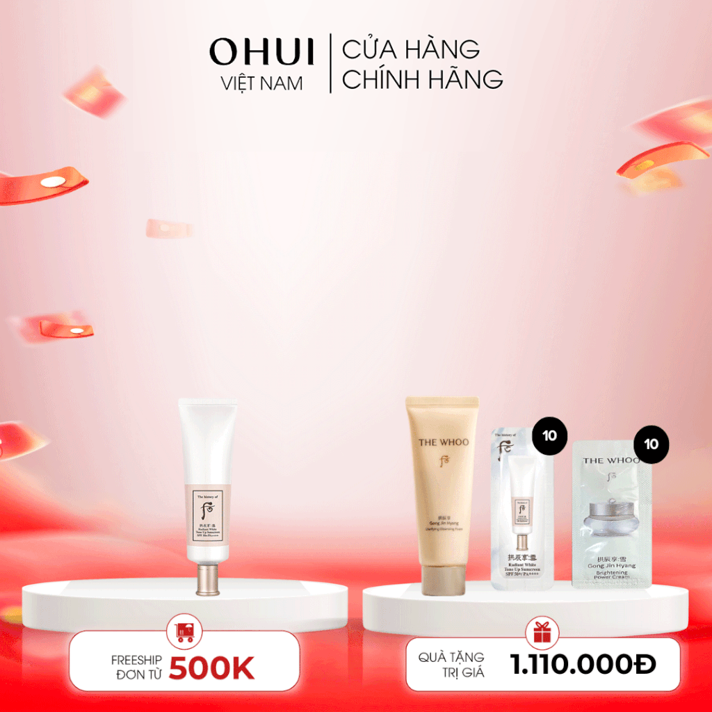 Kem chống nắng Whoo nâng tông Gongjinhyang Seol Radiant White Tone Up Sunscreen SPF50+,PA++++