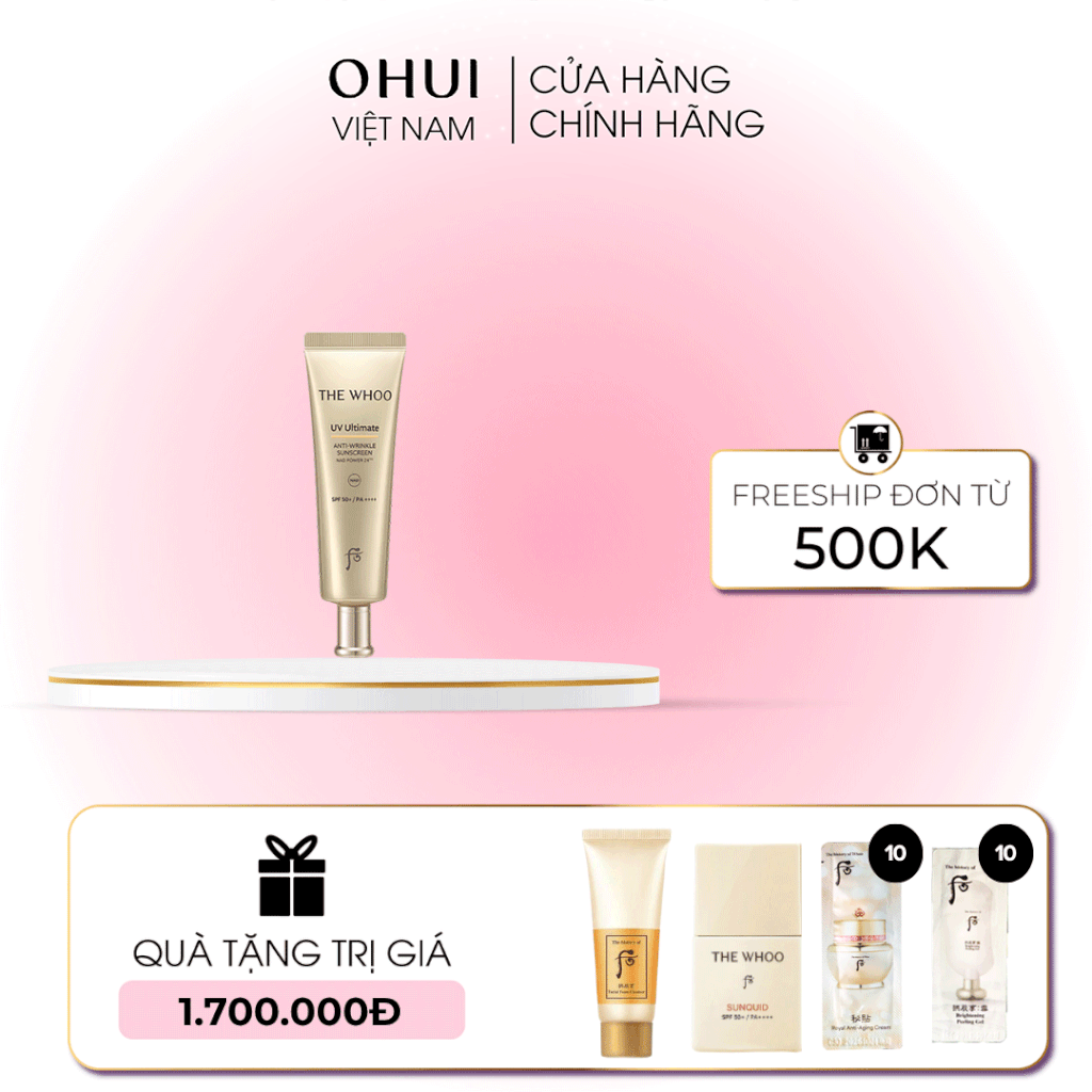 Kem chống nắng Whoo Vàng Anti Wrinkle Sunscreen NAD Power