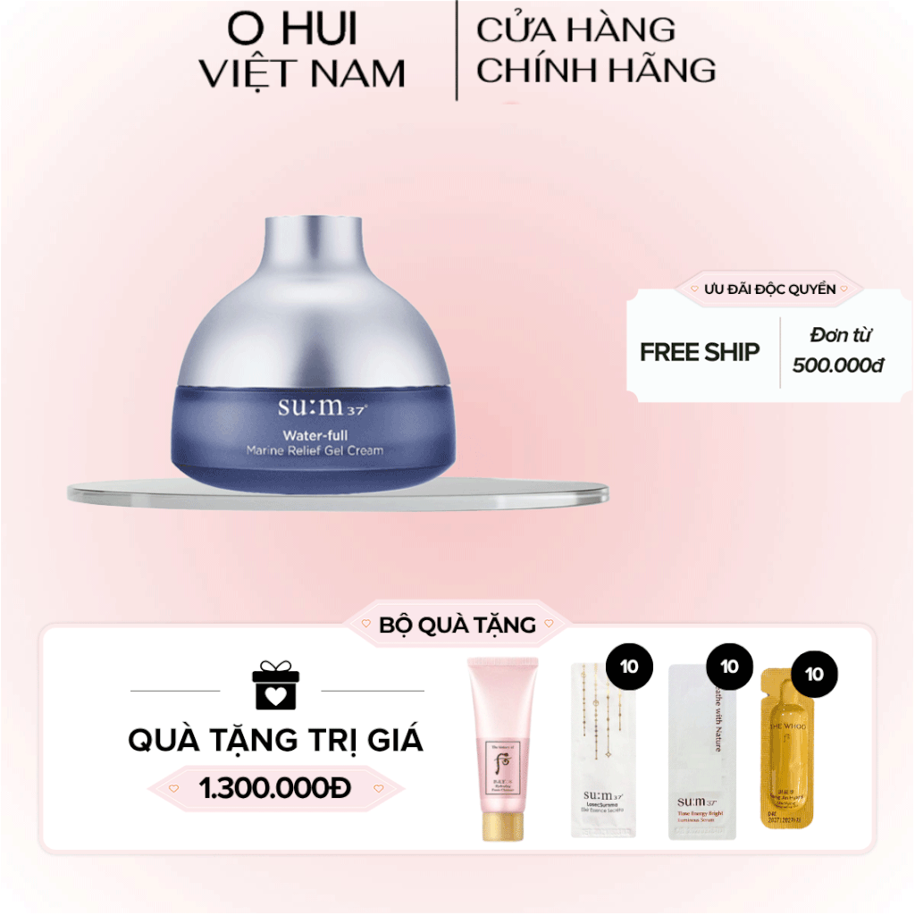 Kem Dưỡng Su:m37 Water-full Marine Relief Gel Cream