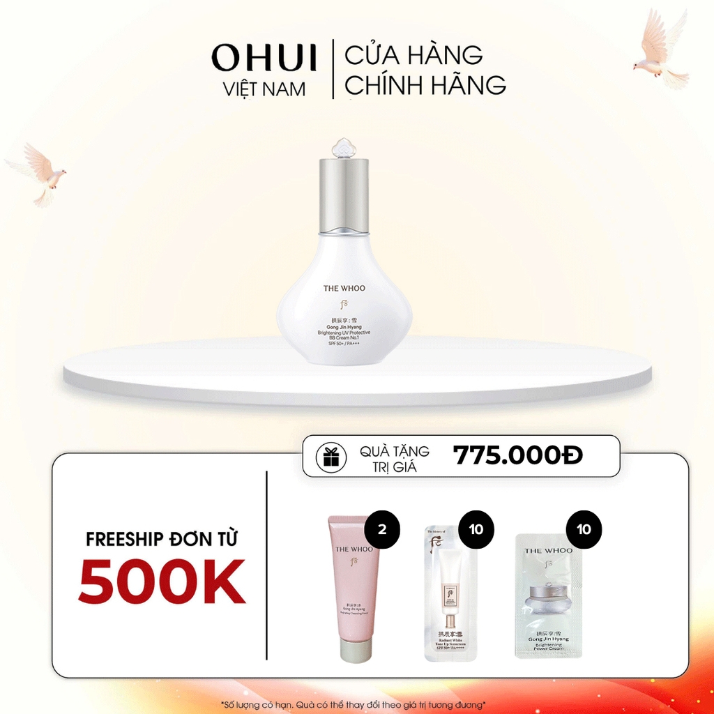 Kem nền trang điểm chống nắng Gongjinhyang Seol Radiant White Sun BB SPF45/PA+++