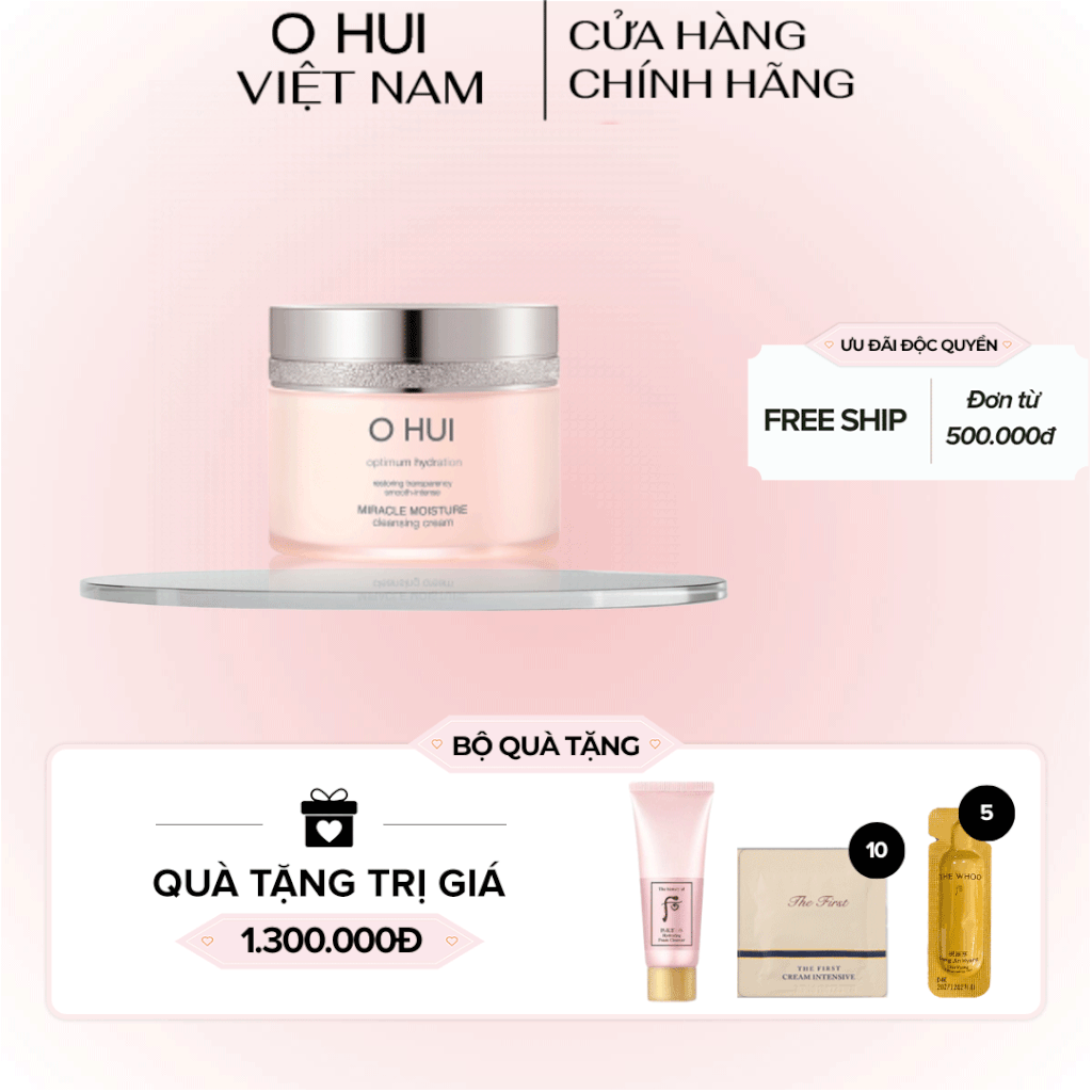 Kem tẩy trang dưỡng ẩm OHUI Miracle Moisture Cleansing Cream