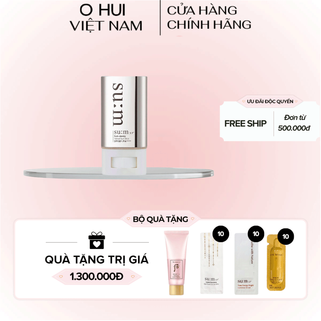 Lăn chống nắng Su:m 37 Sun-Away Velvet Sun Stick SPF50 18g