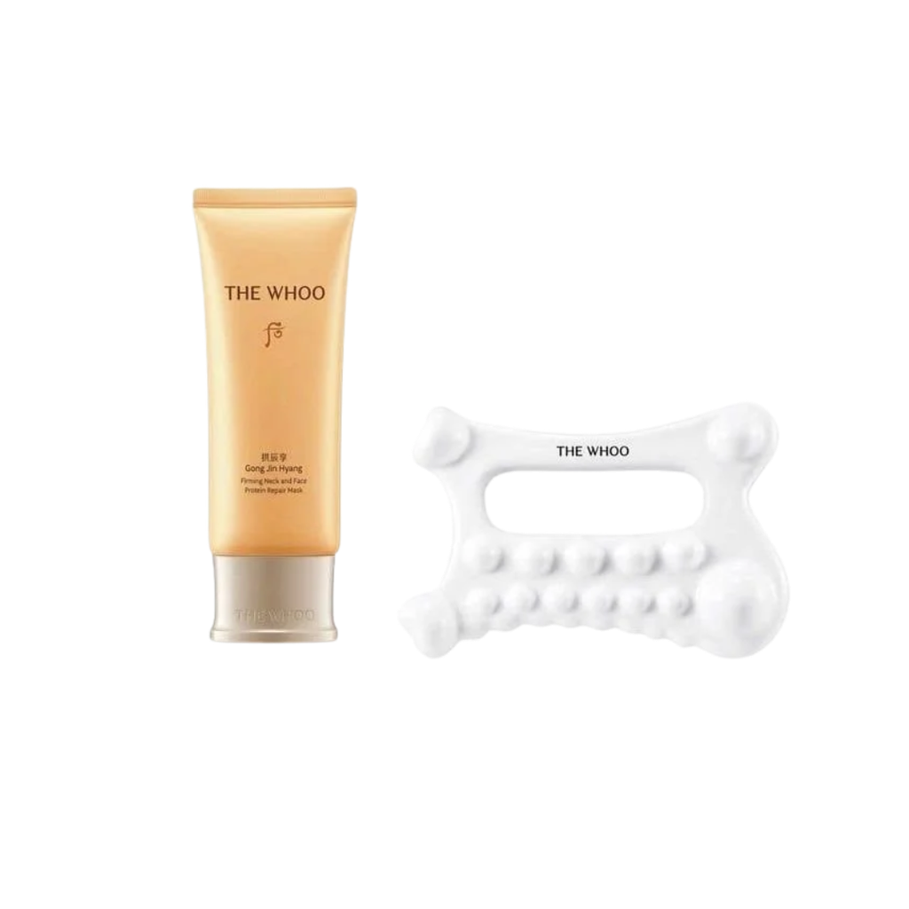 [KOL x OHUI] Mặt nạ ngủ Whoo vàng Gongjinhyang Firming Neck and Face Protein Repair Mask