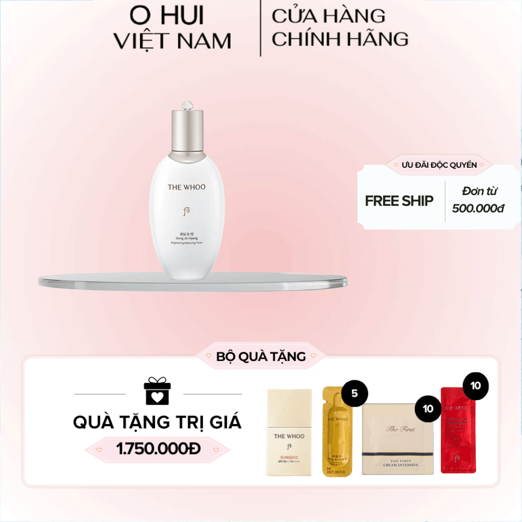 Nước cân bằng Whoo Gongjinhyang Seol Brightening Balancing Toner