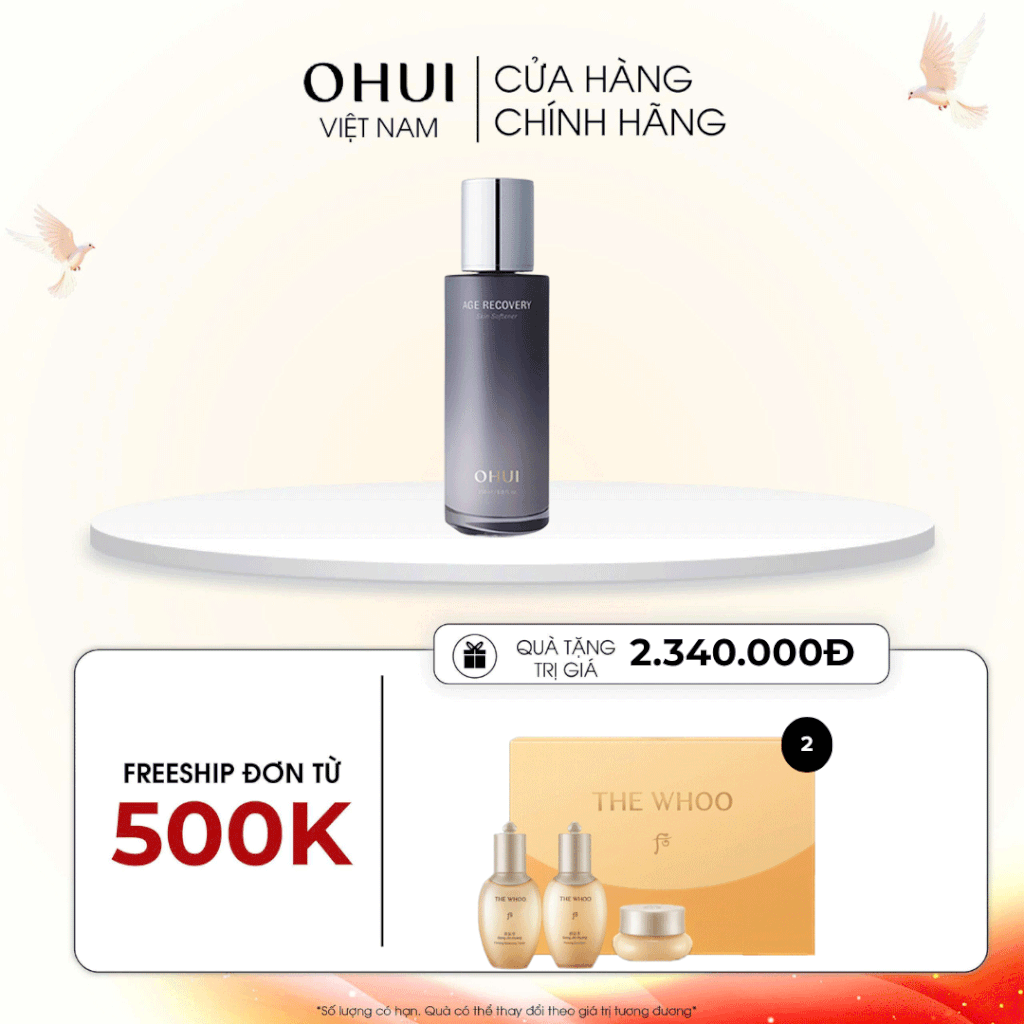 Nước cân bằng cải thiện nếp nhăn OHUI Age Recovery Skin Softener