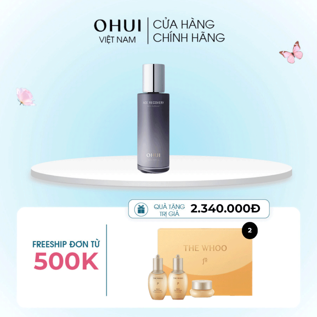 Nước cân bằng cải thiện nếp nhăn OHUI Age Recovery Skin Softener