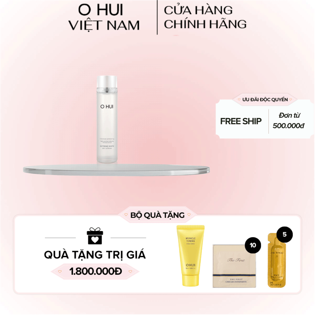 Nước cân bằng dưỡng trắng da OHUI Extreme White Skin Softener