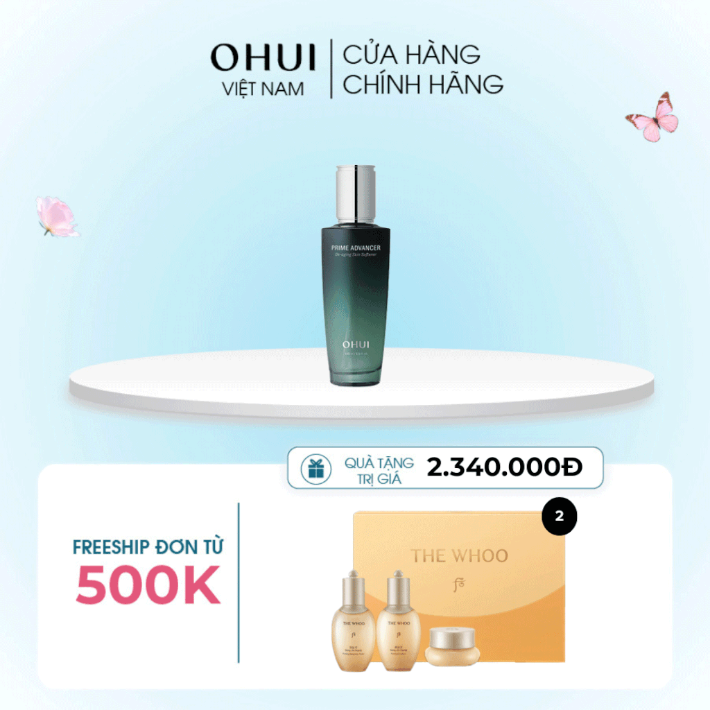 Nước cân bằng ngăn ngừa lão hóa sớm OHUI Prime Advancer Skin Softener