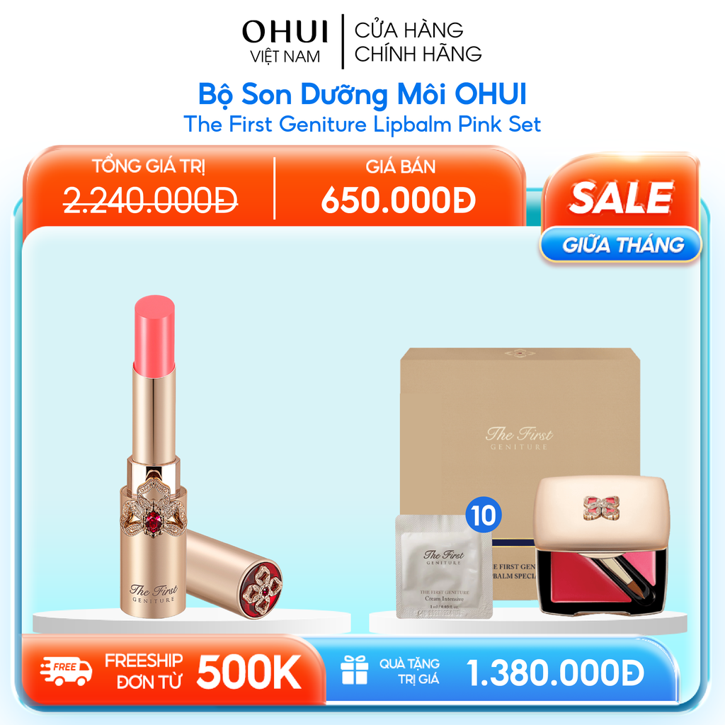 Bộ Son Dưỡng Môi OHUI The First Geniture Lipbalm Pink Set